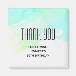 Moderne Abstrakte grüne und blaue Wasserfarbe Viel Magnet