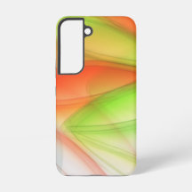 Moderne abstrakte grüne und orange Wellen Samsung