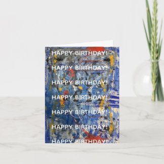 Moderne abstrakte Happy Birthday-Karte Karte