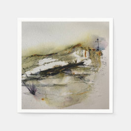 Moderne Abstrakte Herbstfarbe Serviette