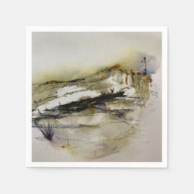 Moderne Abstrakte Herbstfarbe Serviette (Vorderseite)