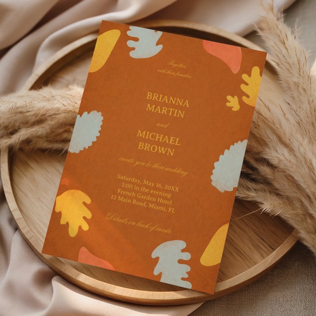 Moderne Abstrakte Herbstliche Farben Einladung (Von Creator hochgeladen)