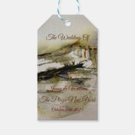 Moderne Abstrakte Herbstwasserfarbenhochzeit Geschenkanhänger