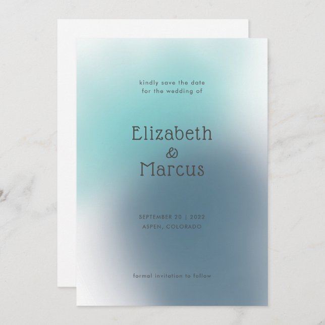 Moderne Abstrakte Hochzeit Save The Date (Vorne/Hinten)