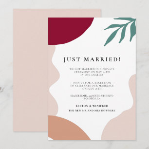 Moderne abstrakte Hochzeitsankündigung Einladung