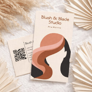 Moderne abstrakte Illustrations-Friseursalon Visitenkarte