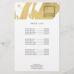 Moderne Abstrakte Imitate Gold Pinselstriche Flye Flyer