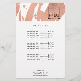 Moderne Abstrakte Imitate Rose Gold Pinselstriche Flyer