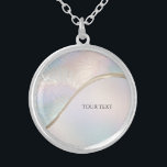 Moderne Abstrakte Iridescent-Kette Versilberte Kette<br><div class="desc">Schöne,  moderne,  Abstrakte Iridescent Necklace</div>