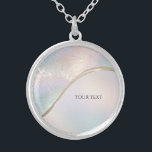 Moderne Abstrakte Iridescent-Kette Versilberte Kette<br><div class="desc">Schöne,  moderne,  Abstrakte Iridescent Necklace</div>