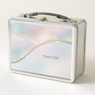 Moderne Abstrakte Iridescent Metal Lunchbox