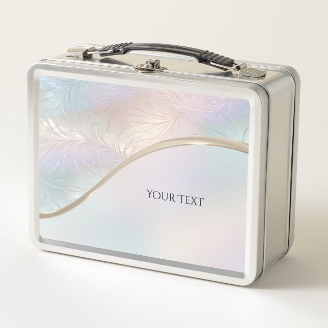 Moderne Abstrakte Iridescent Metal Lunchbox (Vorderseite)