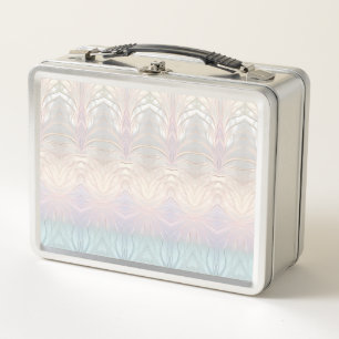 Moderne Abstrakte Iridescent Metal Lunchbox