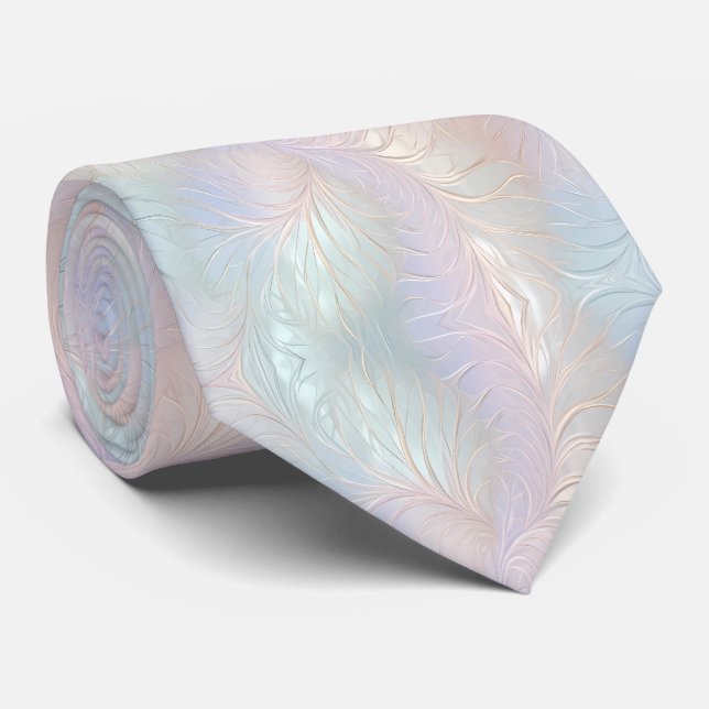 Moderne Abstrakte Iridescent Neck Tie Krawatte (Gerollt)