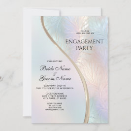 Moderne Abstrakte irideszierende Verlobung Einladung