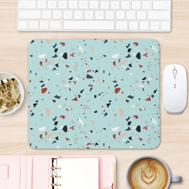 Moderne Abstrakte italienische Terrazzo Seamless M Mousepad (In situ office desk)