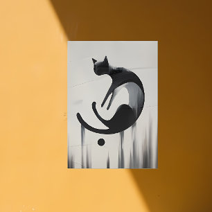 Moderne Abstrakte Katze - Minimalistische Design K Poster