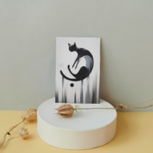 Moderne Abstrakte Katze - Minimalistische Design K Postkarte