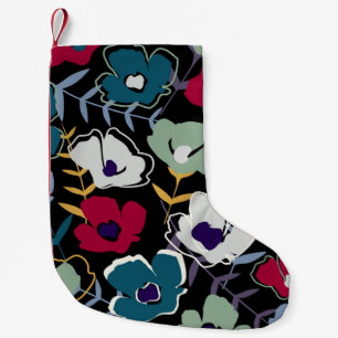 Moderne abstrakte kleine Blume und Blätter e Kleiner Weihnachtsstrumpf