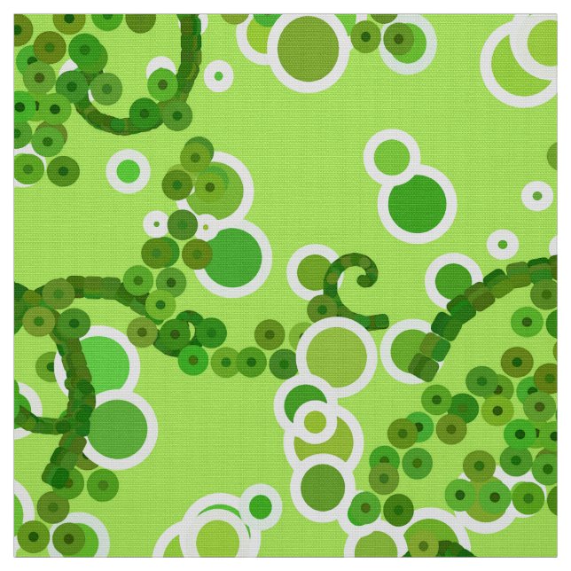 Moderne Abstrakte Konfetti-Printwerbung, Limetteng Stoff (Muster)