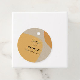 MODERNE ABSTRAKTE KRAFT ORANGE RUST WEDING GESCHENKANHÄNGER