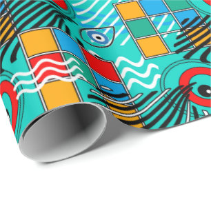 Moderne abstrakte kreative bunte Muster Geschenkpapier