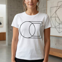 Moderne Abstrakte Kreis-Quadrat-Kunst