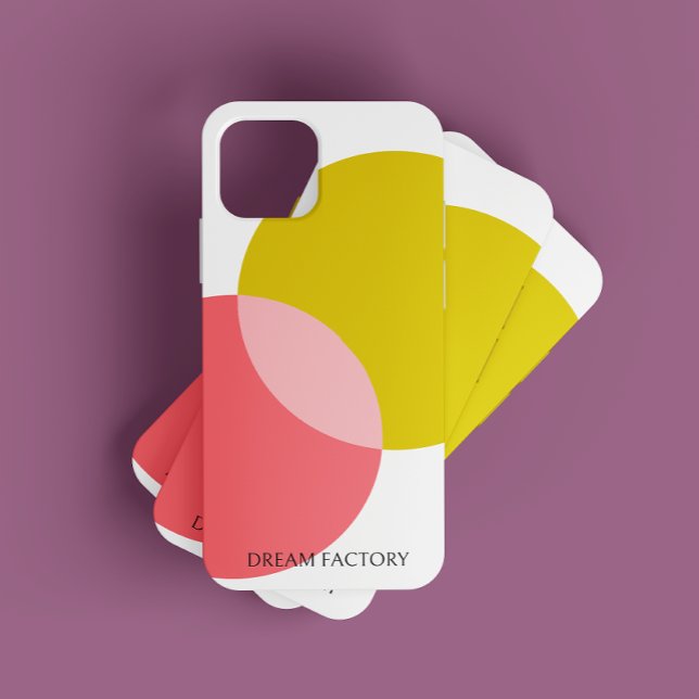Moderne Abstrakte Kreise Gelbrosa Minimalistisch - Case-Mate iPhone Hülle (Von Creator hochgeladen)