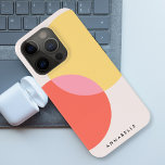Moderne Abstrakte Kreise Rot Gelb Rosa Minimalisti Case-Mate iPhone Hülle<br><div class="desc">Modernes abstraktes Design mit 2 überlagerten Kreisen in Gelb und Rot mit einer rosa Überlappung. Das Design zeichnet sich durch einen zeitgenössischen Schriftnamen oder ein Monogramm aus,  das leicht für ein einzigartiges Design angepasst werden kann!</div>