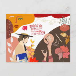 Moderne Abstrakte Kunst Danksagung Erntedank Postkarte