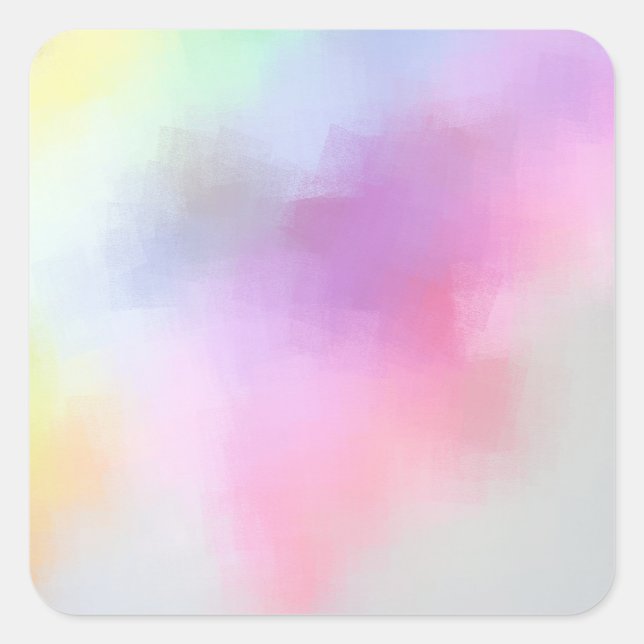Moderne Abstrakte Kunst Elegante Blank Quadratischer Aufkleber (Vorderseite)