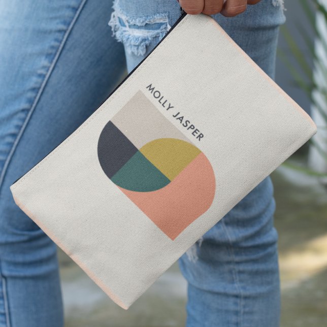 Moderne Abstrakte Kunst Elegante Geometrische Mini Zubehörtasche (Von Creator hochgeladen)