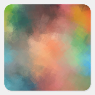 Moderne Abstrakte Kunst Elegante Leere Vorlage Quadratischer Aufkleber