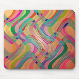 Moderne abstrakte Kunst Farbige Glasmalerei-Optik Mousepad