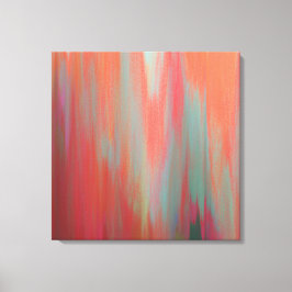 Moderne Abstrakte Kunst - Hot Pink und Orange Leinwanddruck