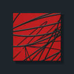 Moderne Abstrakte Kunst in Rot Schwarz Leinwanddruck<br><div class="desc">Modernes Design zeichnet sich durch ein künstlerisch abstraktes Bio lineares Design in Rot und Schwarz mit grauen Akzenten aus.</div>