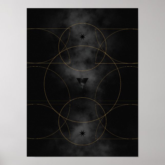 Moderne Abstrakte Kunst Mitte Jahrhundert Minimali Poster (Vorne)