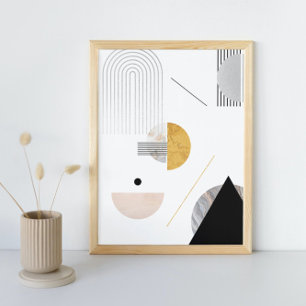 Moderne Abstrakte Kunst Mitte Jahrhundert Minimali Poster