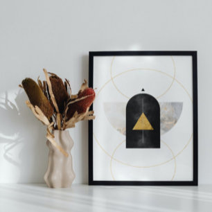 Moderne Abstrakte Kunst Mitte Jahrhundert Minimali Poster