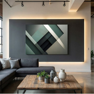 Moderne abstrakte Kunst passt perfekt in einen Män Leinwanddruck