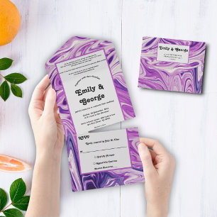 Moderne Abstrakte Kunst Pastell-Galaxie Stilvolle  All In One Einladung