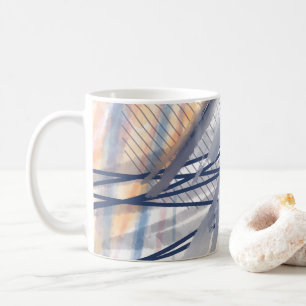 Moderne abstrakte Kunst Pinselstriche Kaffeetasse