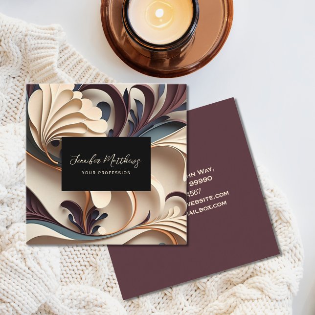 Moderne Abstrakte Kunst Quadratische Visitenkarte (Von Creator hochgeladen)