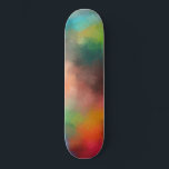 Moderne Abstrakte Kunst Rosa Blau Grün Skateboard<br><div class="desc">Moderne Abstrakte Art rosa blaue grüne gelbe Farbtöne Design Trendy Skateboard.</div>