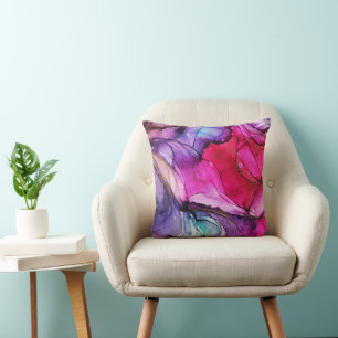 Moderne Abstrakte Kunst Rosa Lila Kissen