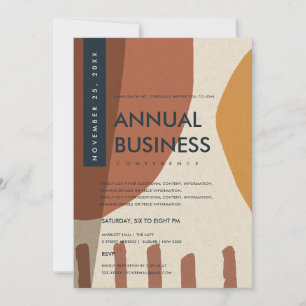 MODERNE ABSTRAKTE KUNST ROST ORANGE KONFERENZ VERA EINLADUNG