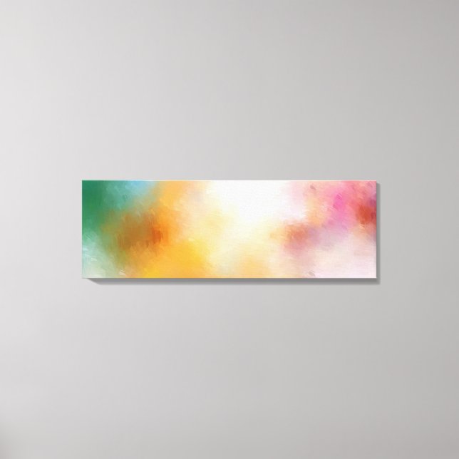 Moderne Abstrakte Kunst Rot Gelb Blau Lila Grün Leinwanddruck (Vorderseite)