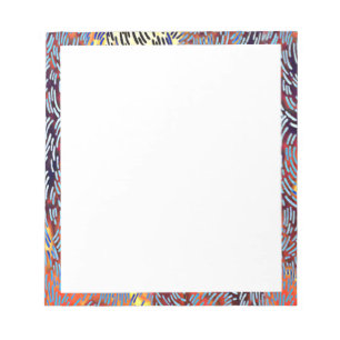 Moderne Abstrakte Kunst Rotes Gelbes Schwarz Notizblock