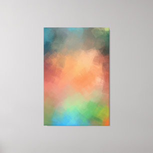 Moderne Abstrakte Kunst Rotes Grün Gelb Leinwanddruck