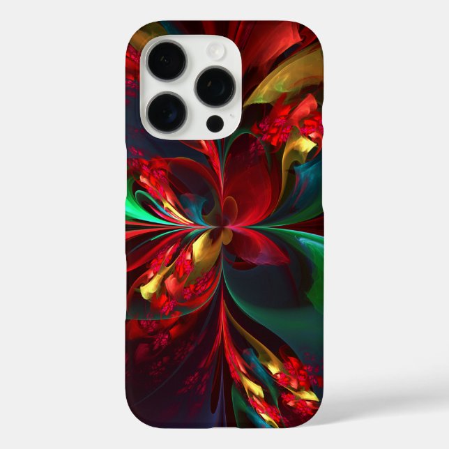 Moderne Abstrakte Kunst Rotes Grün Muster #11 Case-Mate iPhone Hülle (Rückseite)